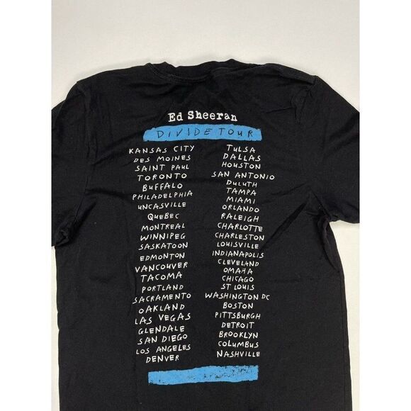 Ed Sheeran Divide Tour T-shirt Women Adult Small Black Music Short Sleeve - Picture 5 of 7